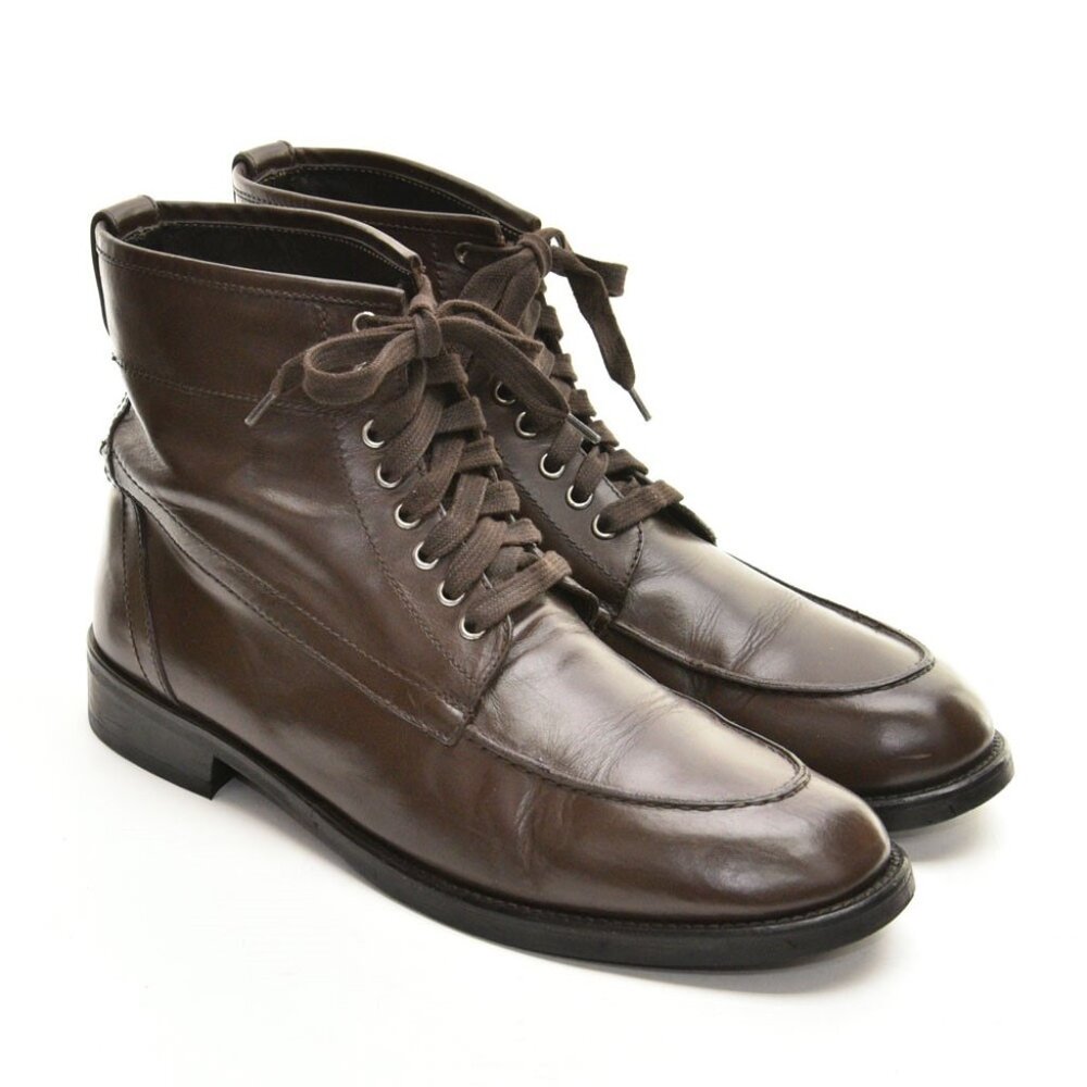 Men Bloomingdales Brown Leather Lace Up Ankle Boot 11 M